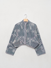 The Kaira Cropped Quilted Indigo Kantha Jacket Wholesale