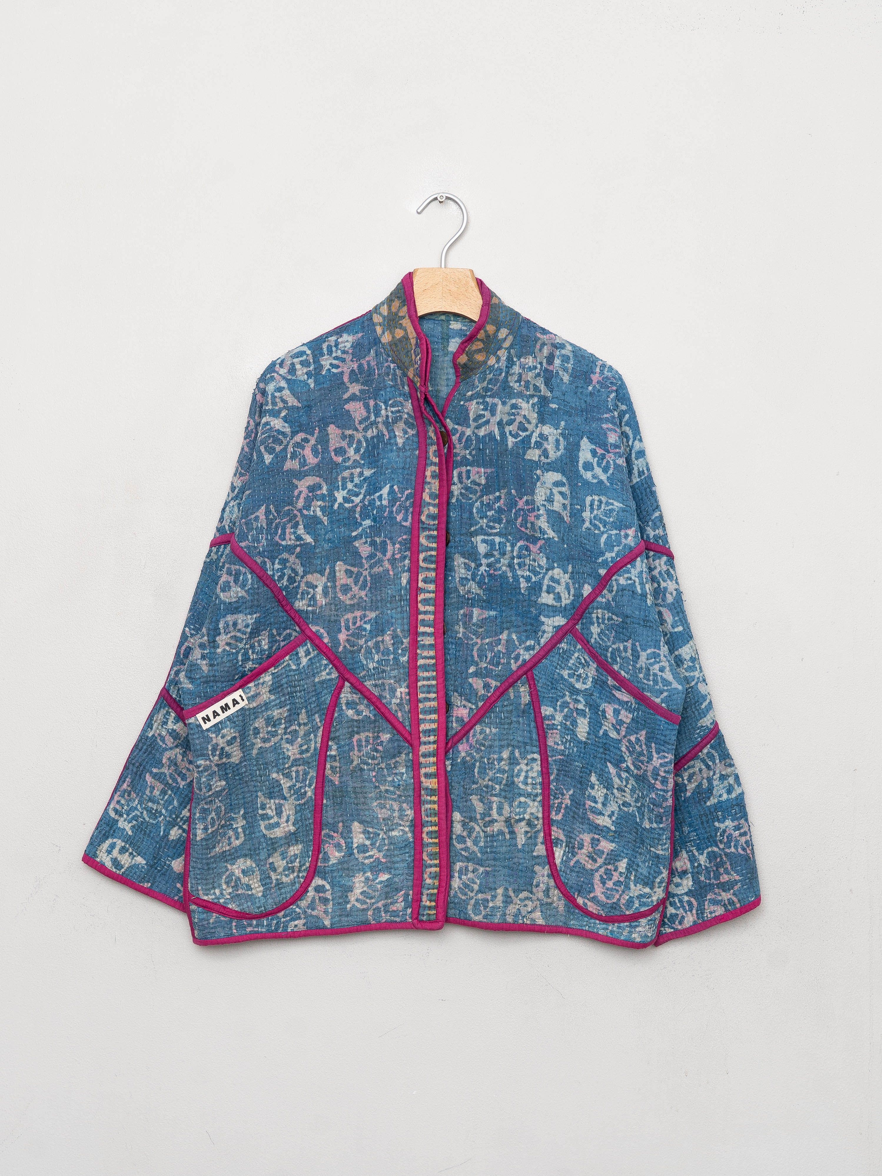 The Ladhiya Quilted Indigo Kantha Jacket