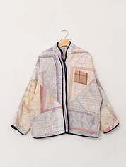 The Ladhiya Quilted Patchwork Kantha Jacket