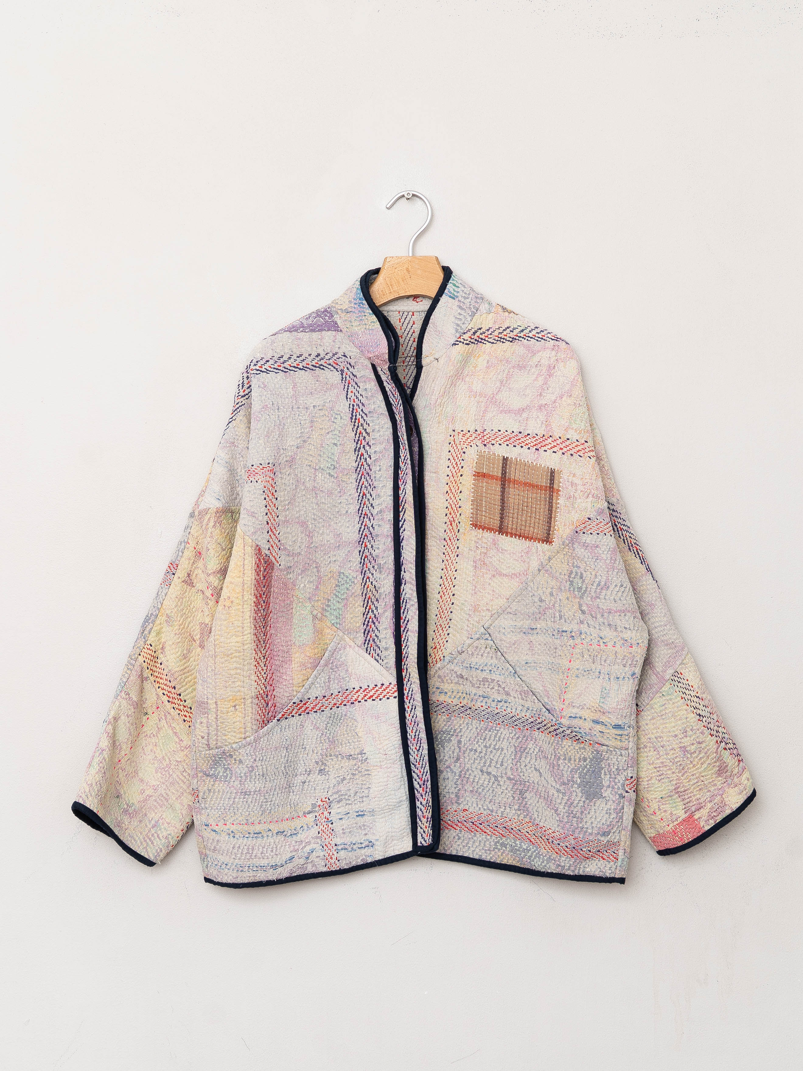 The Ladhiya Quilted Patchwork Kantha Jacket