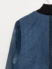 The Veda Denim Bomber Jacket - Medium