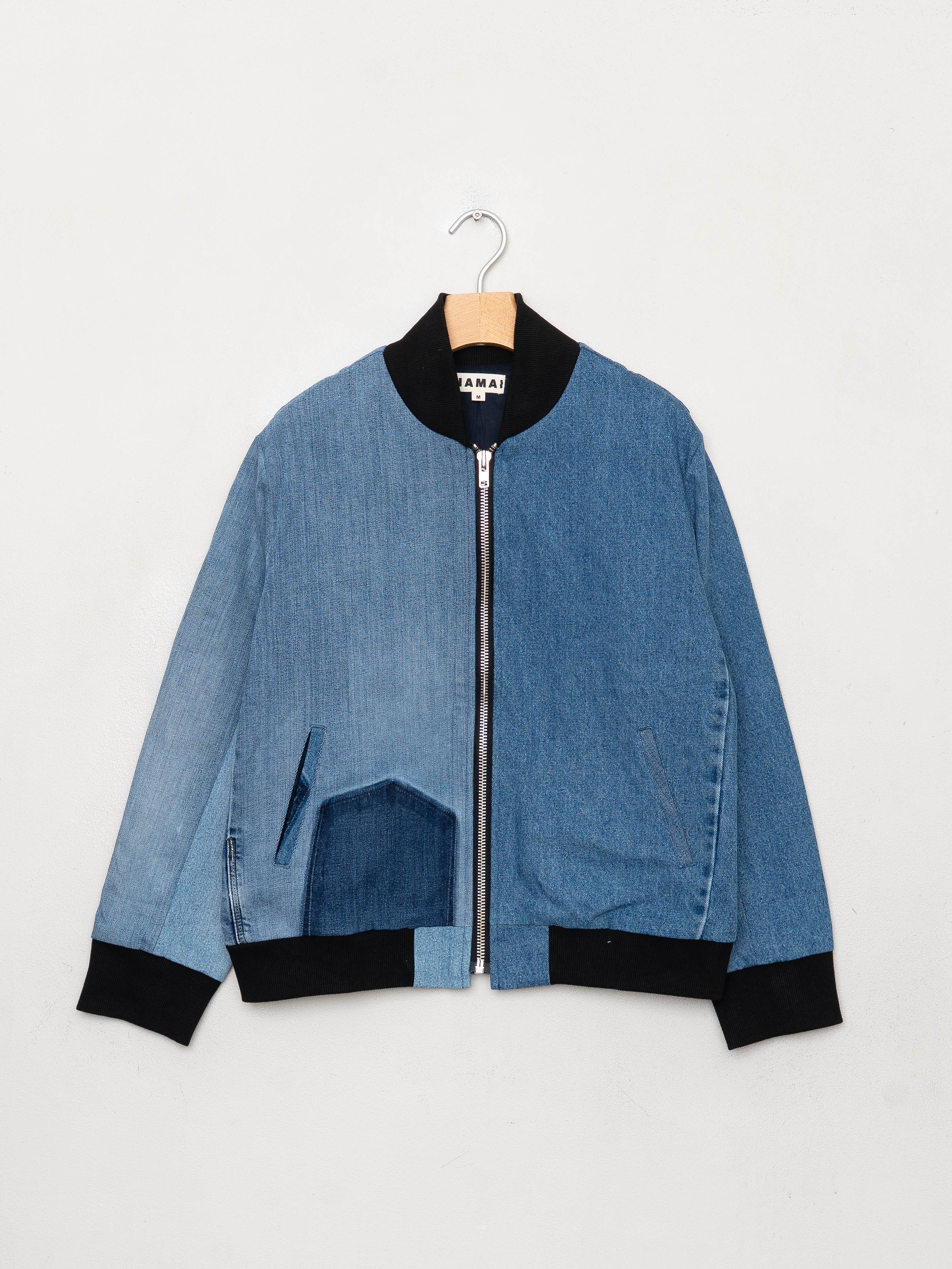 The Veda Denim Bomber Jacket - Medium