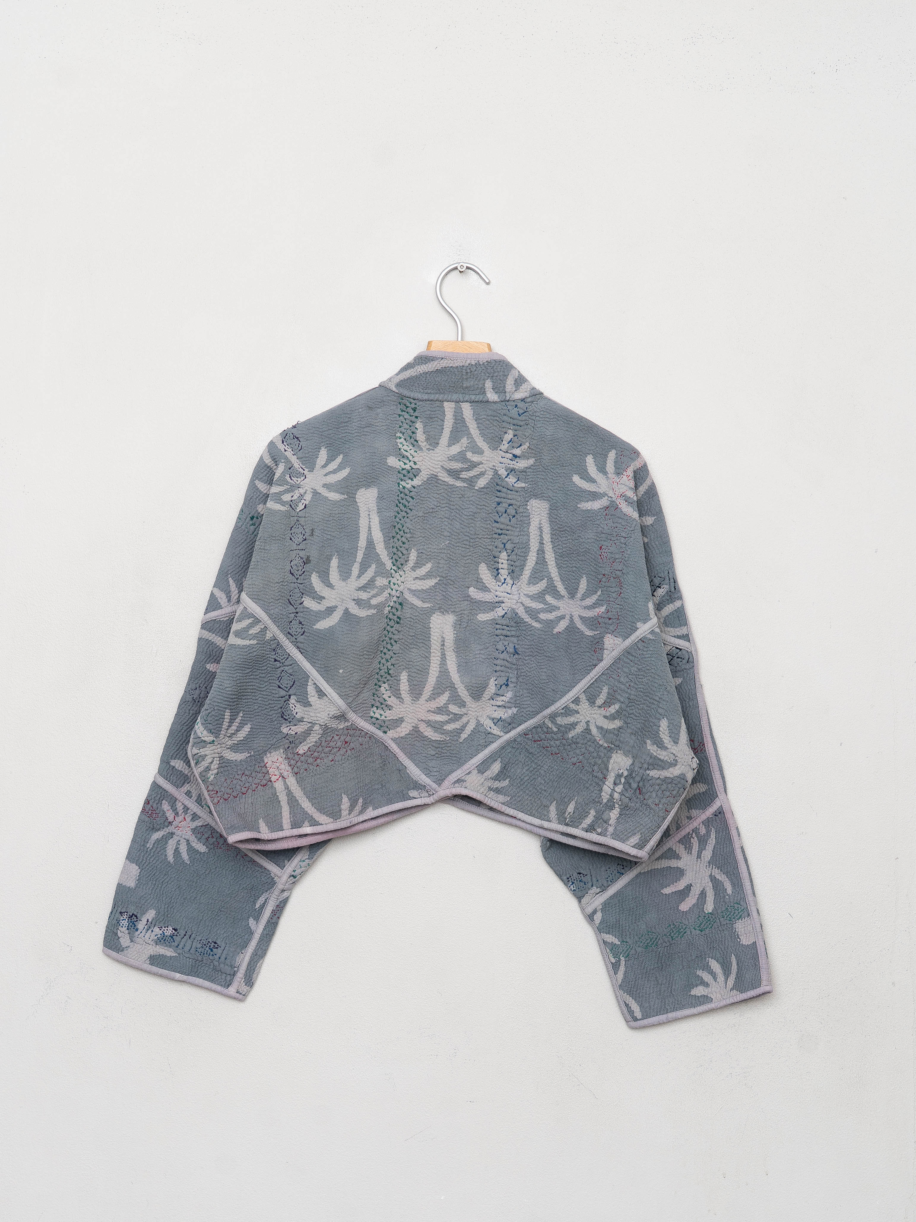 The Kaira Cropped Quilted Indigo Kantha Jacket Wholesale