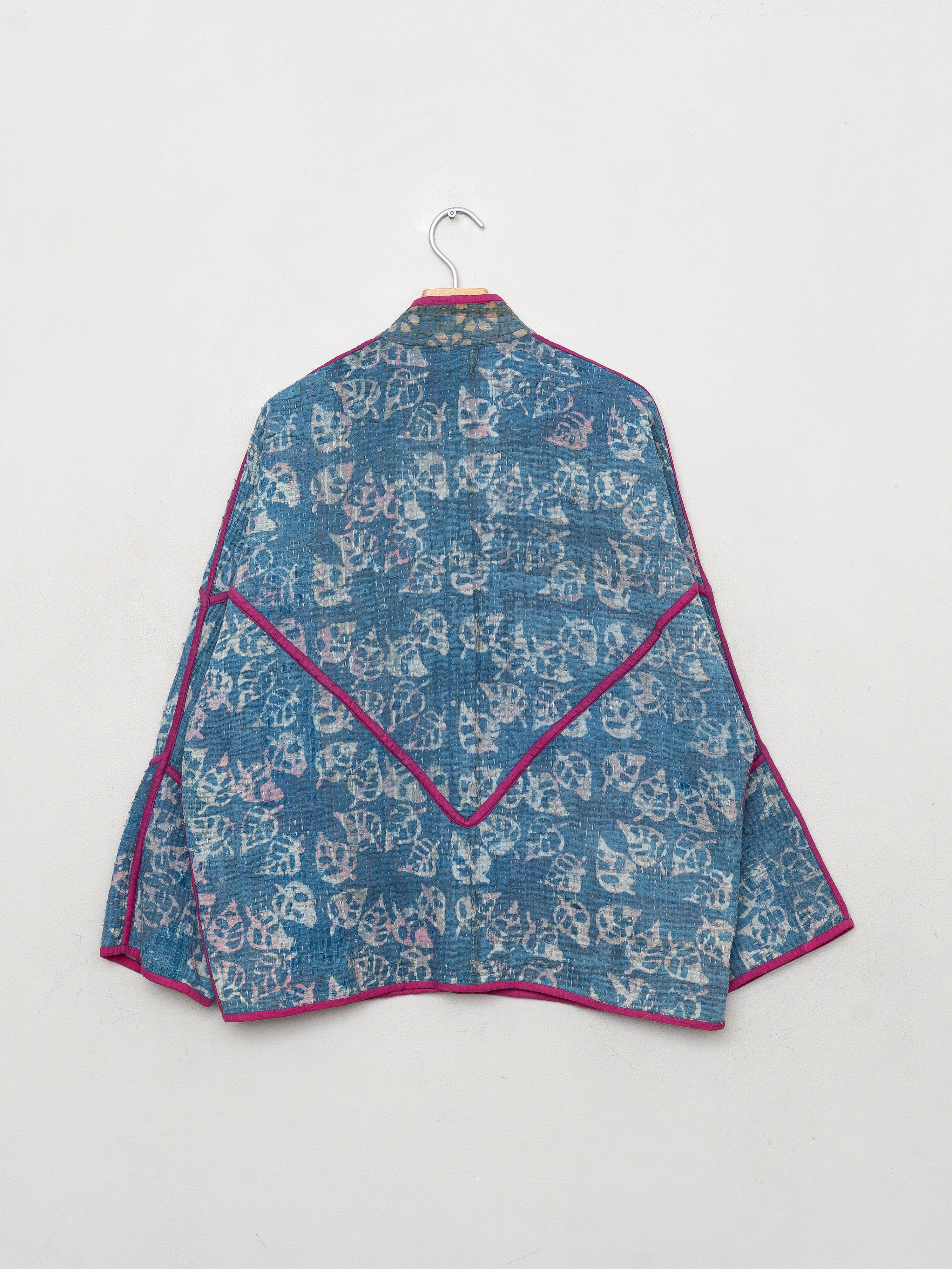 The Ladhiya Quilted Indigo Kantha Jacket