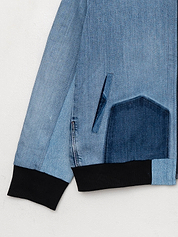 The Veda Denim Bomber Jacket - Medium