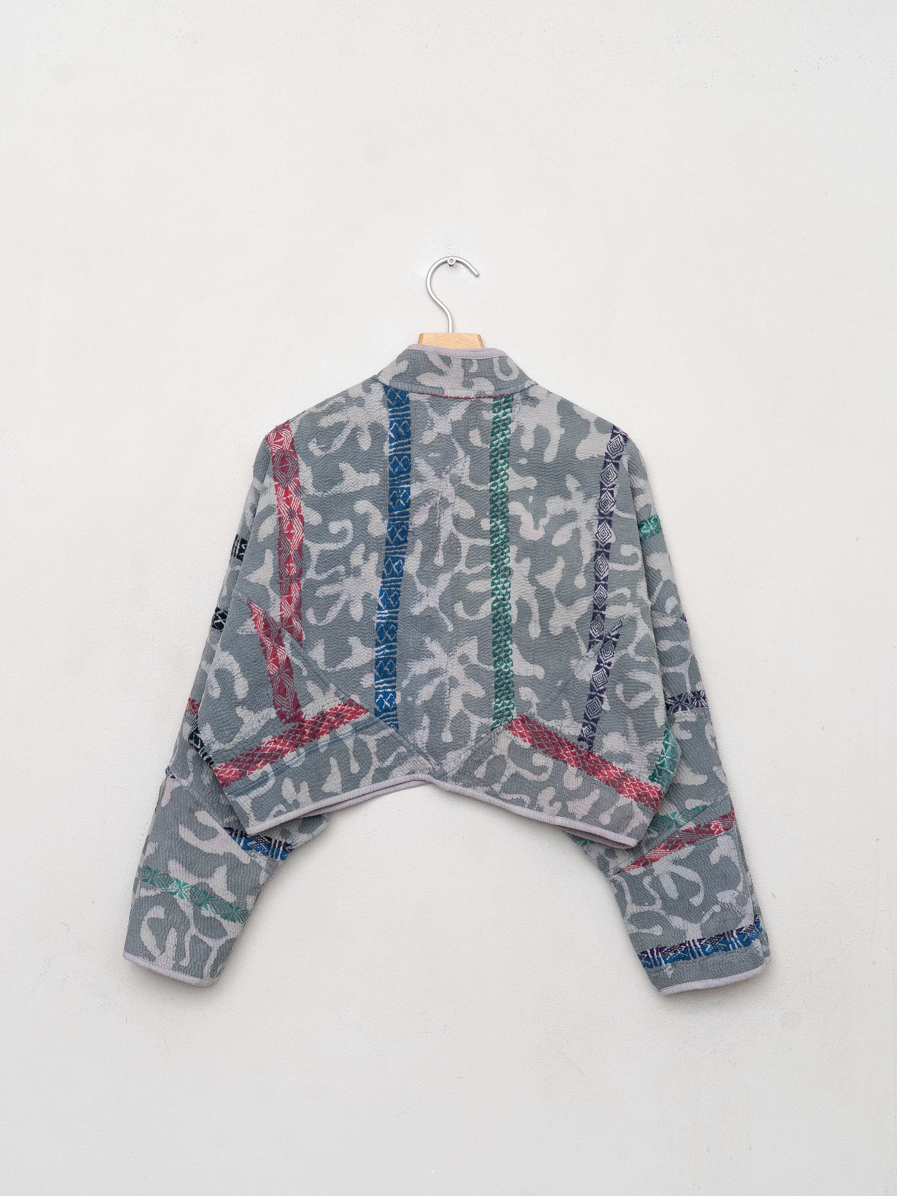 The Kaira Cropped Quilted Indigo Kantha Jacket Wholesale