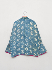 The Ladhiya Quilted Indigo Kantha Jacket