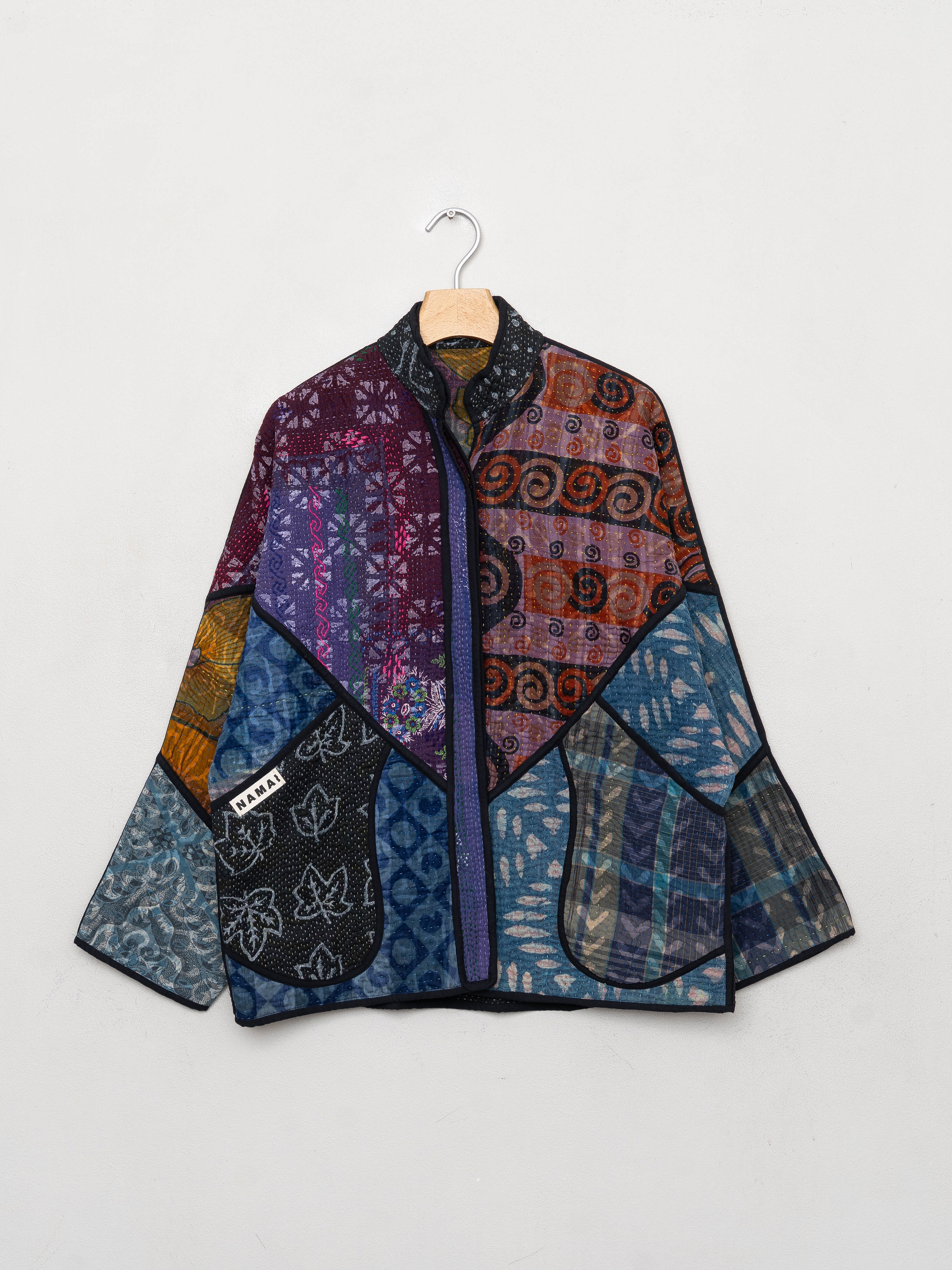 The Ladhiya Quilted Indigo Kantha Jacket