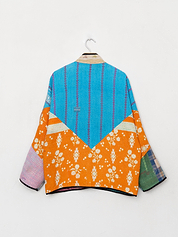 The Ladhiya Quilted Patchwork Kantha Jacket