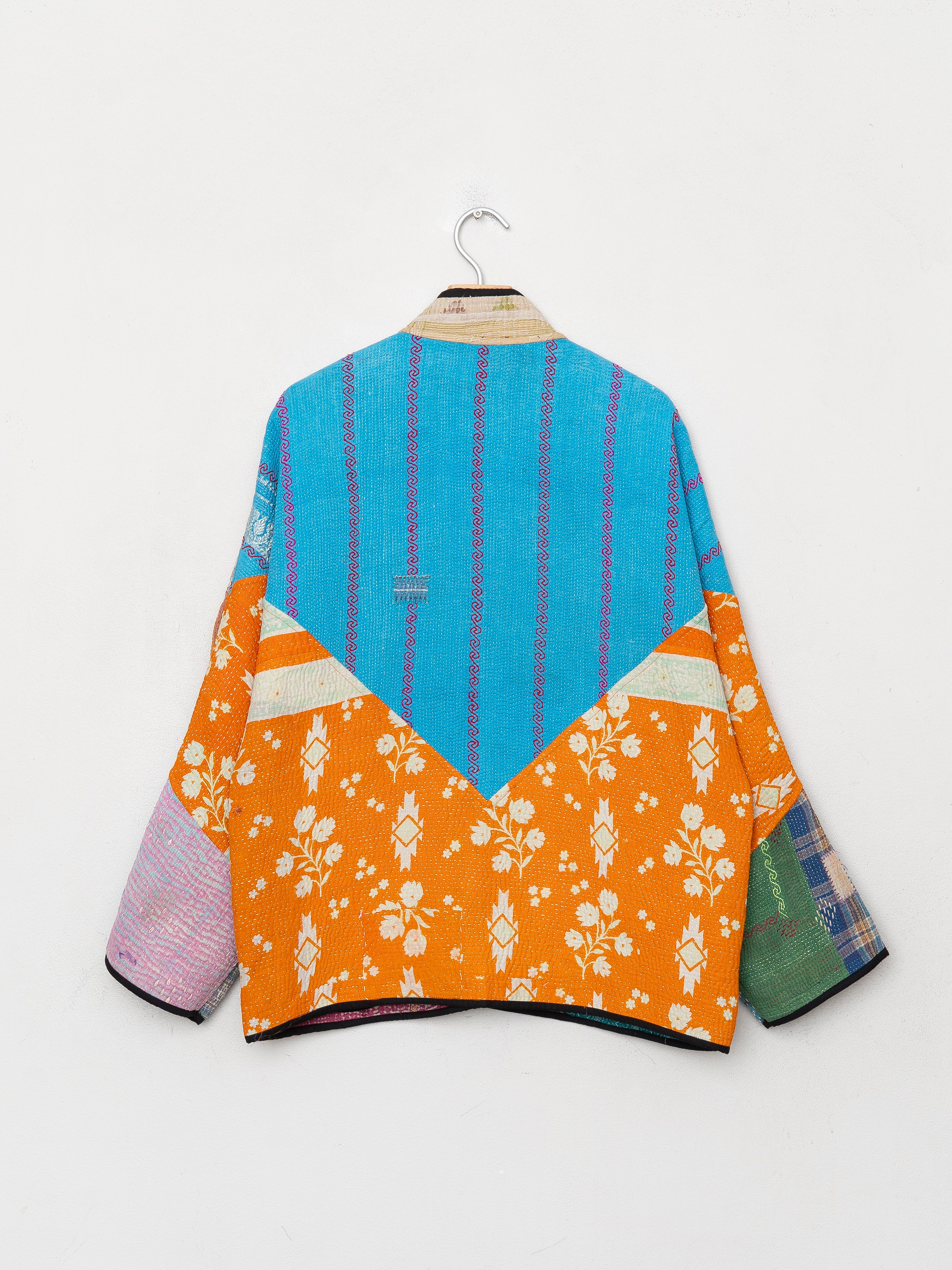 The Ladhiya Quilted Patchwork Kantha Jacket