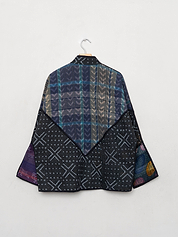 The Ladhiya Quilted Indigo Kantha Jacket