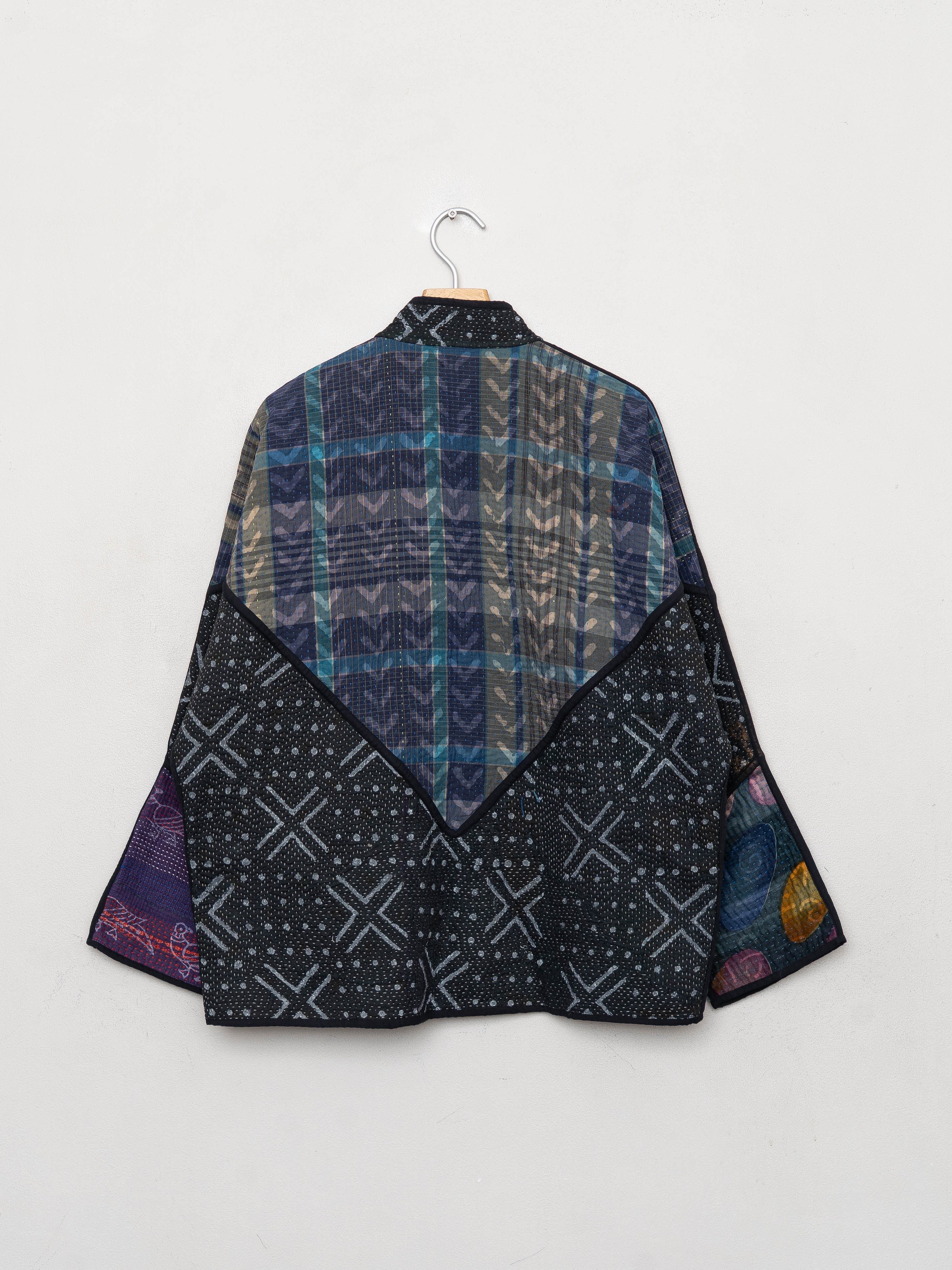 The Ladhiya Quilted Indigo Kantha Jacket