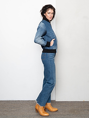 The Veda Denim Bomber Jacket - Small