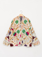 The Ladhiya Quilted Suzani Kantha Jacket