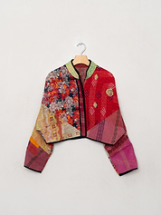The Kaira Cropped Quilted Patchwork Kantha Jacket Wholesale
