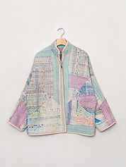 The Ladhiya Quilted Patchwork Kantha Jacket