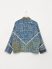 The Ladhiya Petite Quilted Indigo Kantha Jacket