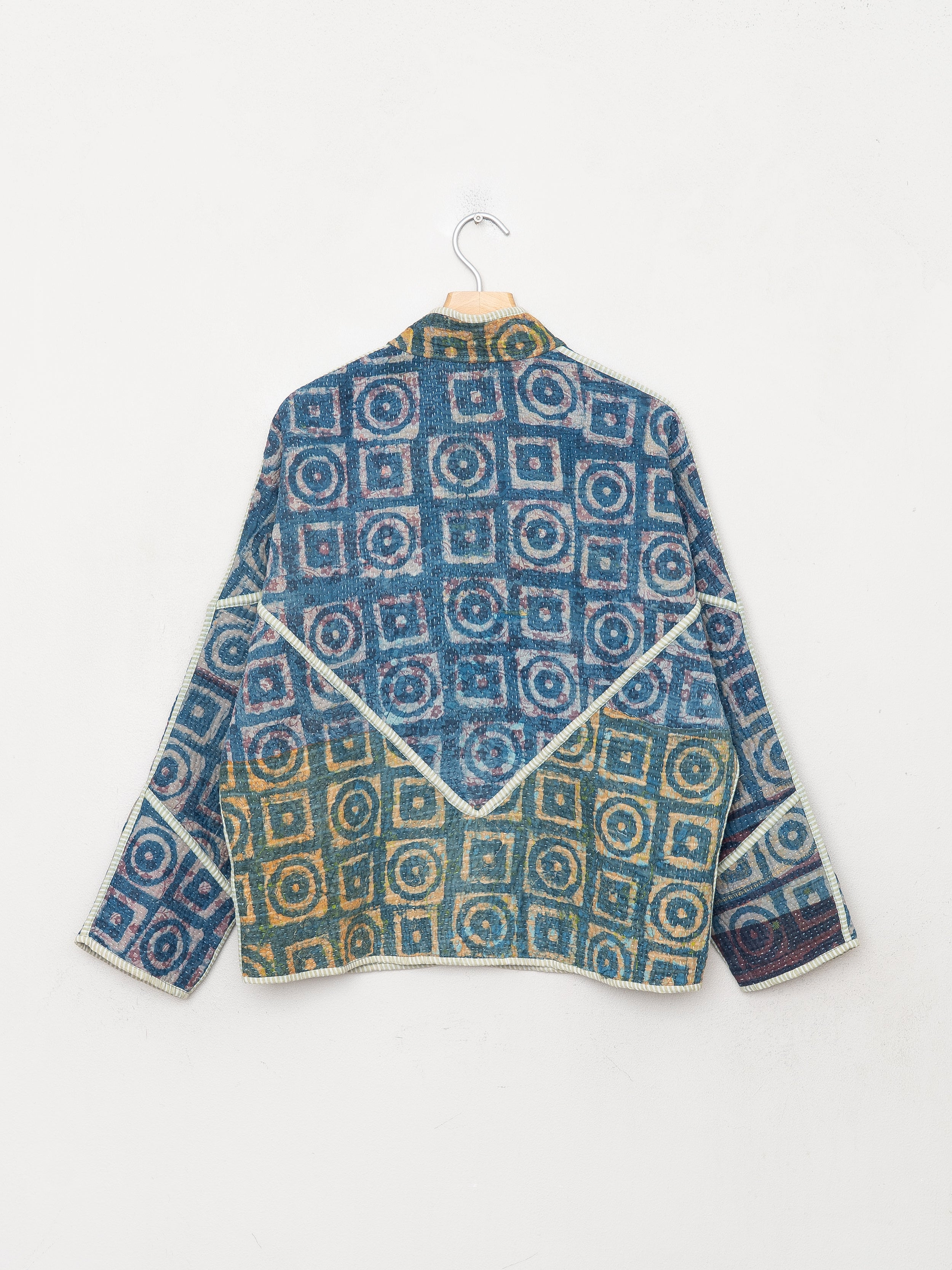 The Ladhiya Petite Quilted Indigo Kantha Jacket