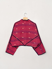 The Kaira Cropped Quilted Patchwork Kantha Jacket
