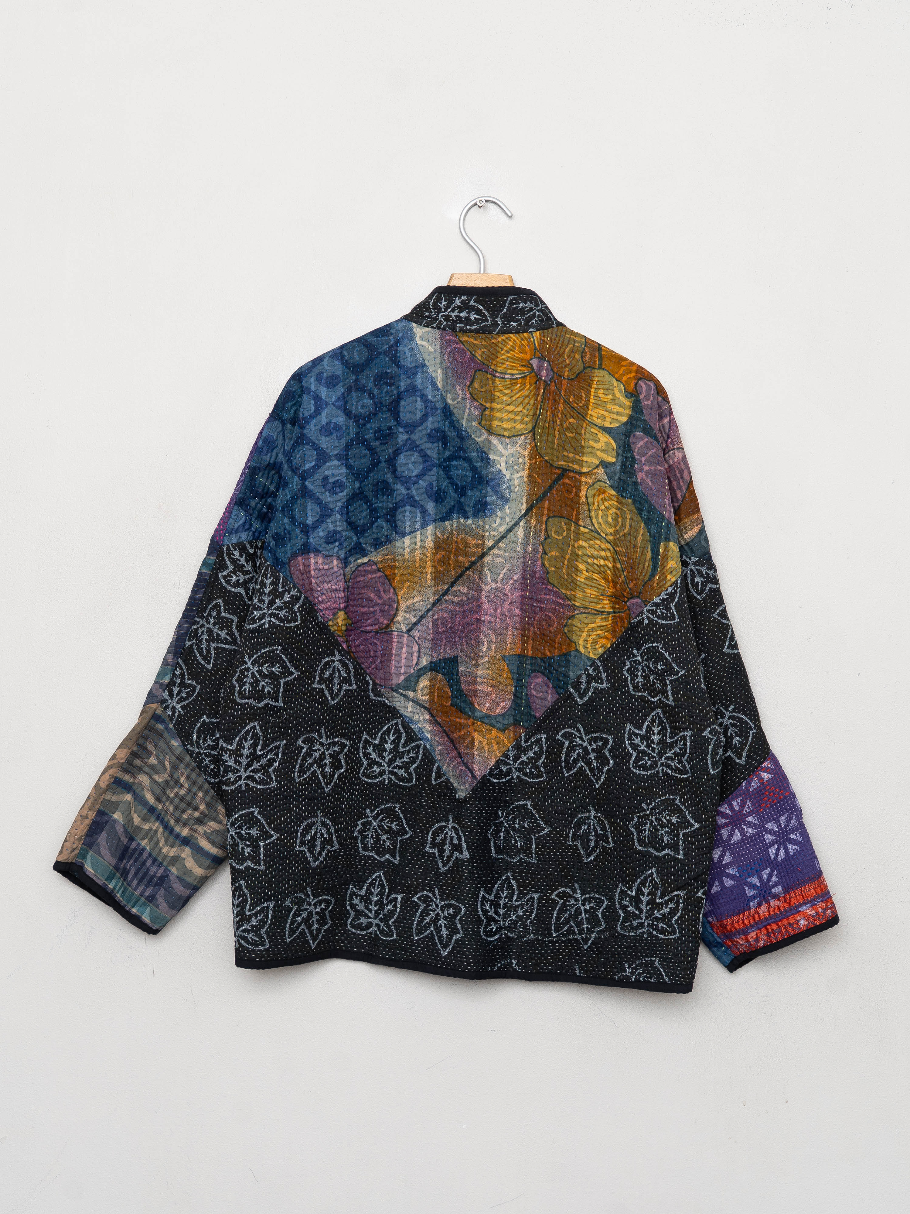 The Ladhiya Quilted Indigo Kantha Jacket