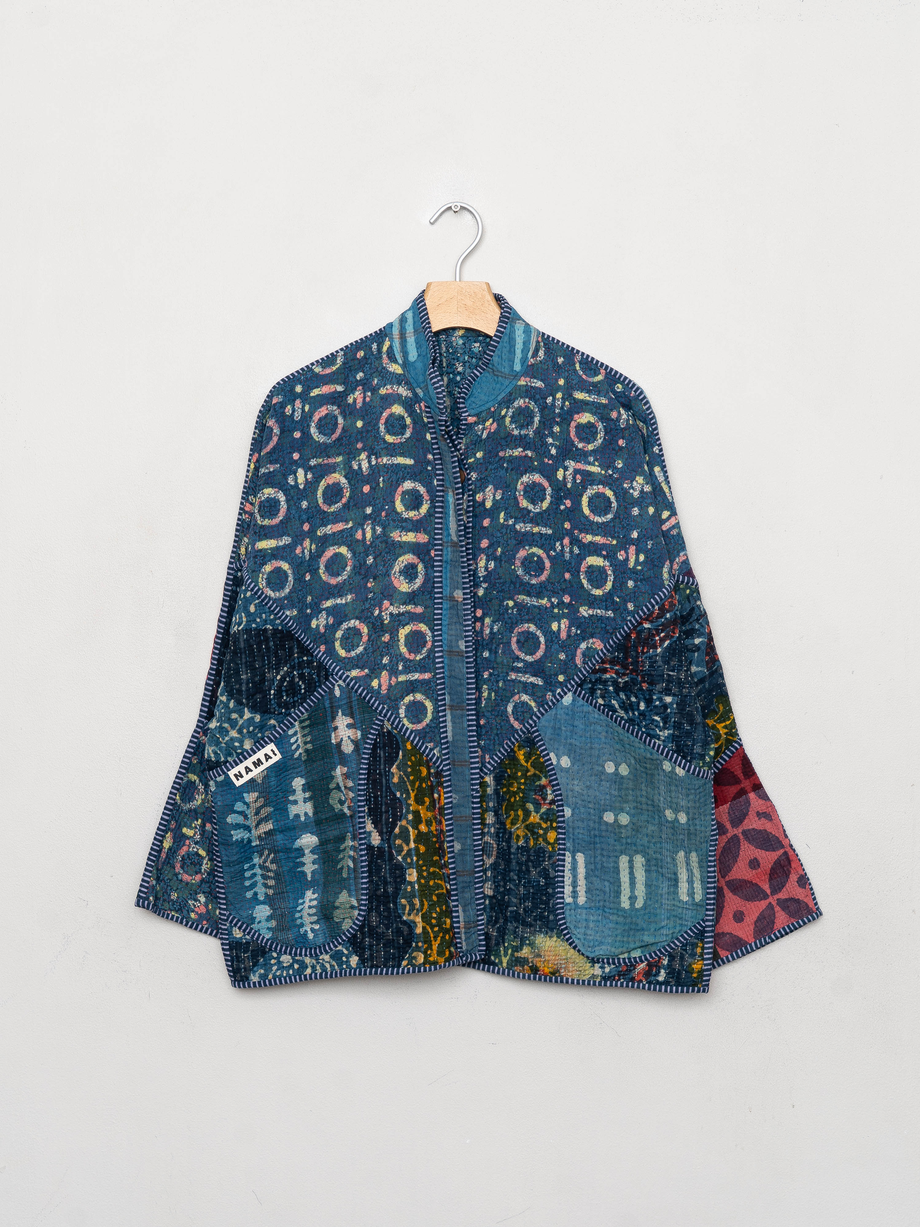 The Ladhiya Quilted Indigo Kantha Jacket