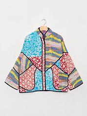 The Ladhiya Quilted Patchwork Kantha Jacket