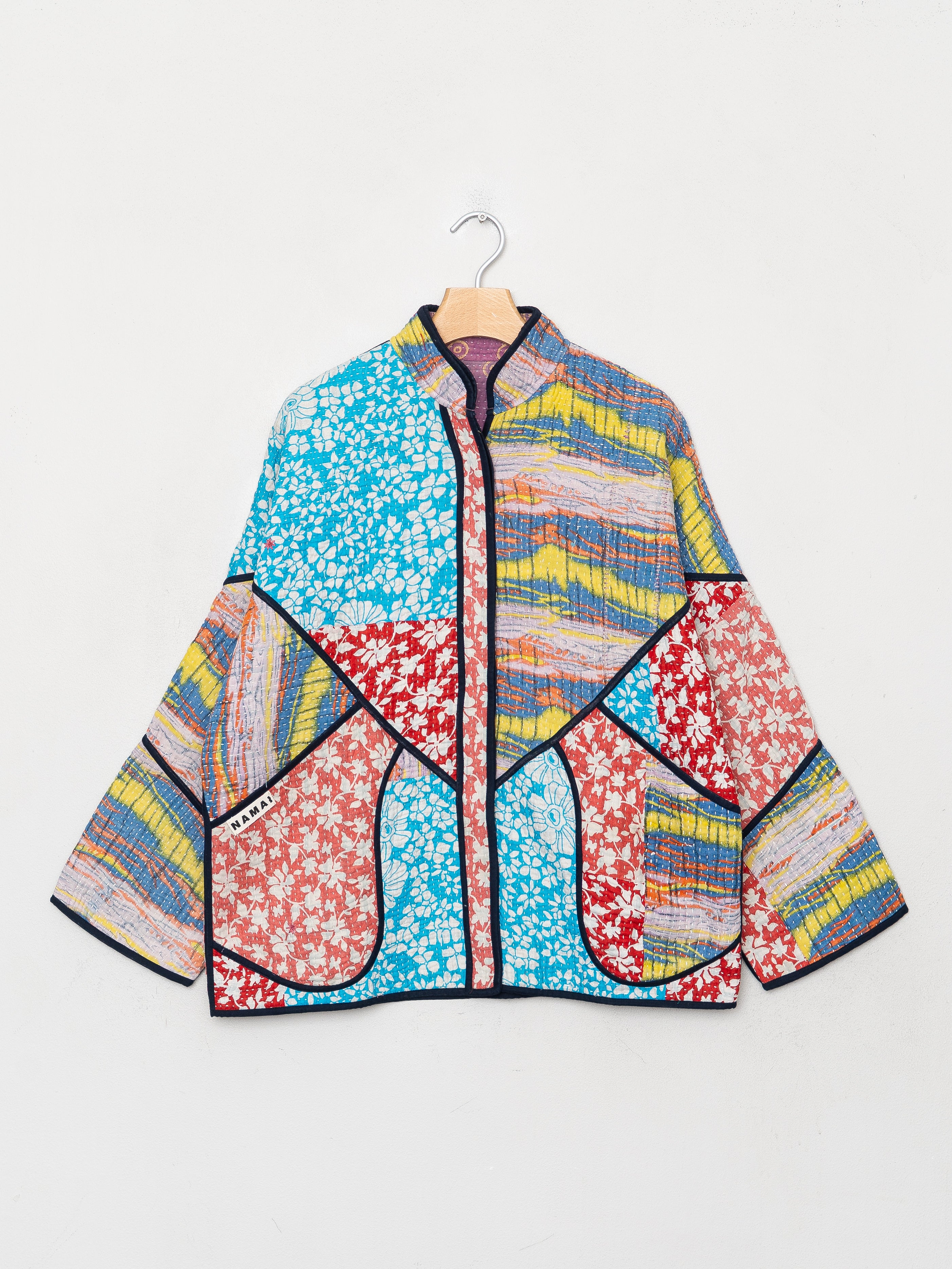 The Ladhiya Quilted Patchwork Kantha Jacket