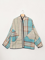 The Ladhiya Quilted Patchwork Kantha Jacket