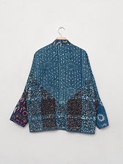 The Ladhiya Quilted Indigo Kantha Jacket