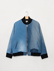 The Veda Denim Bomber Jacket - Medium