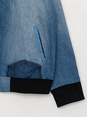 The Veda Denim Bomber Jacket - Medium