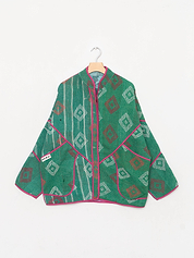 The Ladhiya Quilted Patchwork Kantha Jacket