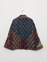 The Ladhiya Quilted Indigo Kantha Jacket