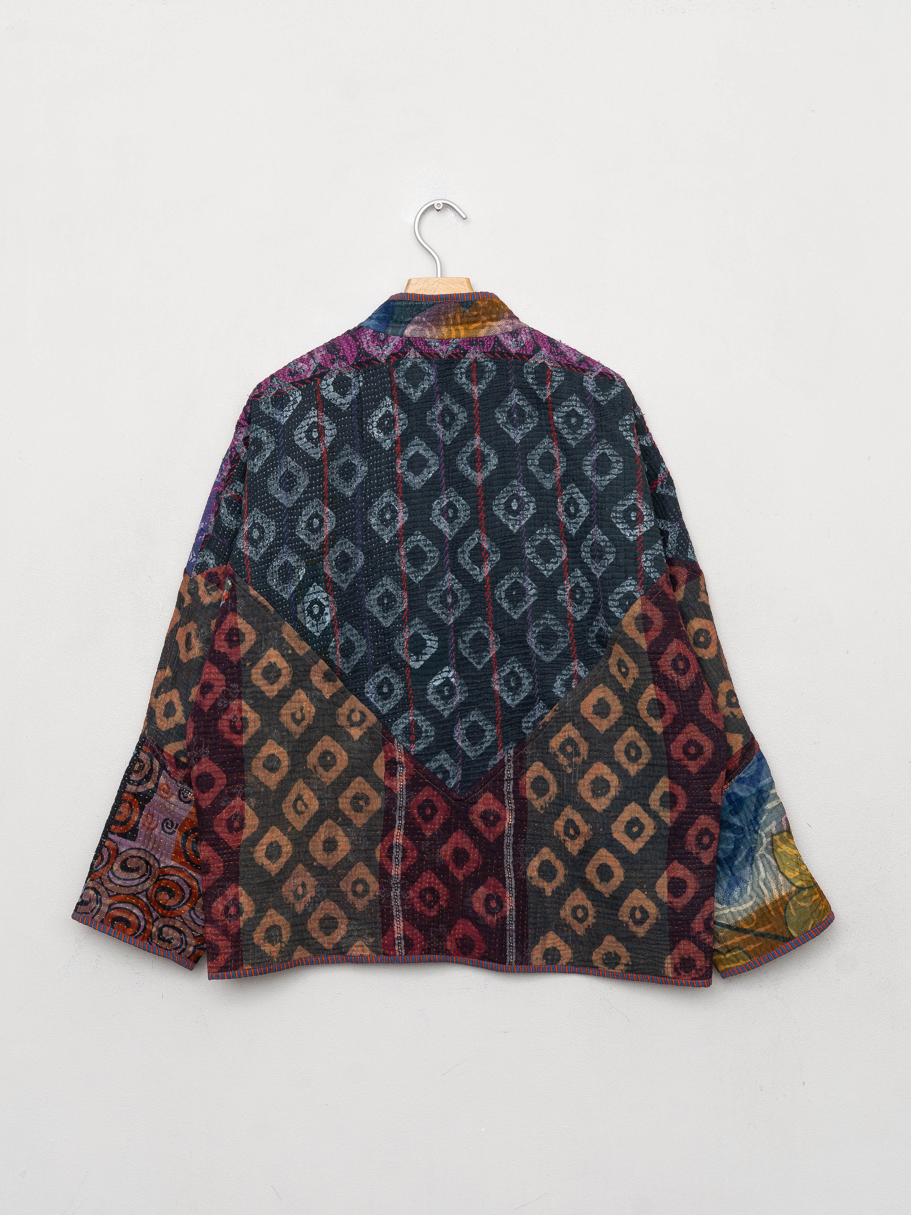 The Ladhiya Quilted Indigo Kantha Jacket