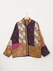 The Ladhiya Quilted Patchwork Kantha Jacket