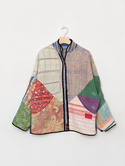 The Ladhiya Quilted Patchwork Kantha Jacket
