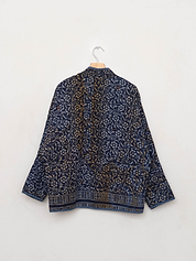 The Ladhiya Quilted Indigo Kantha Jacket