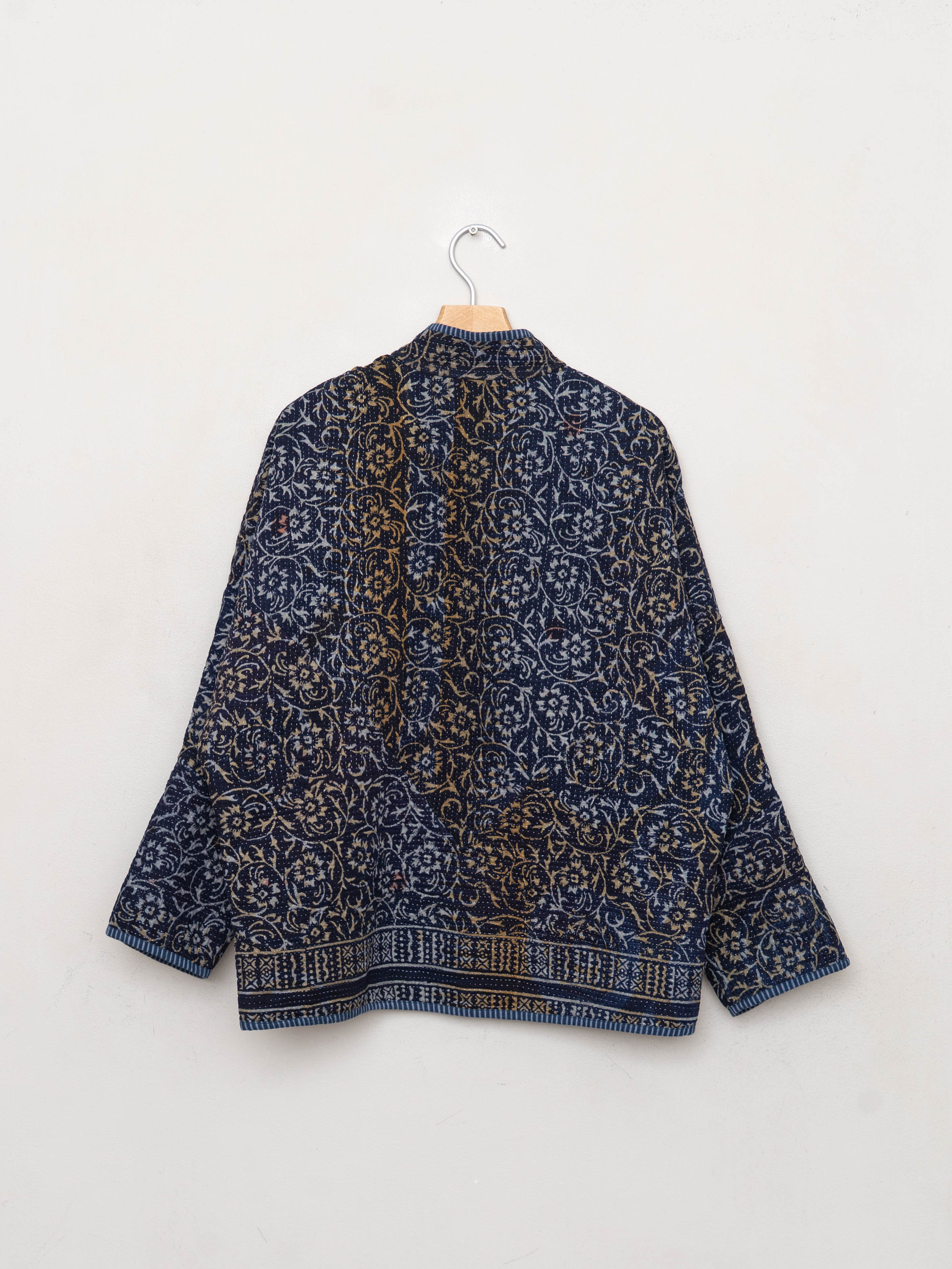 The Ladhiya Quilted Indigo Kantha Jacket