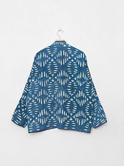 The Ladhiya Quilted Indigo Kantha Jacket