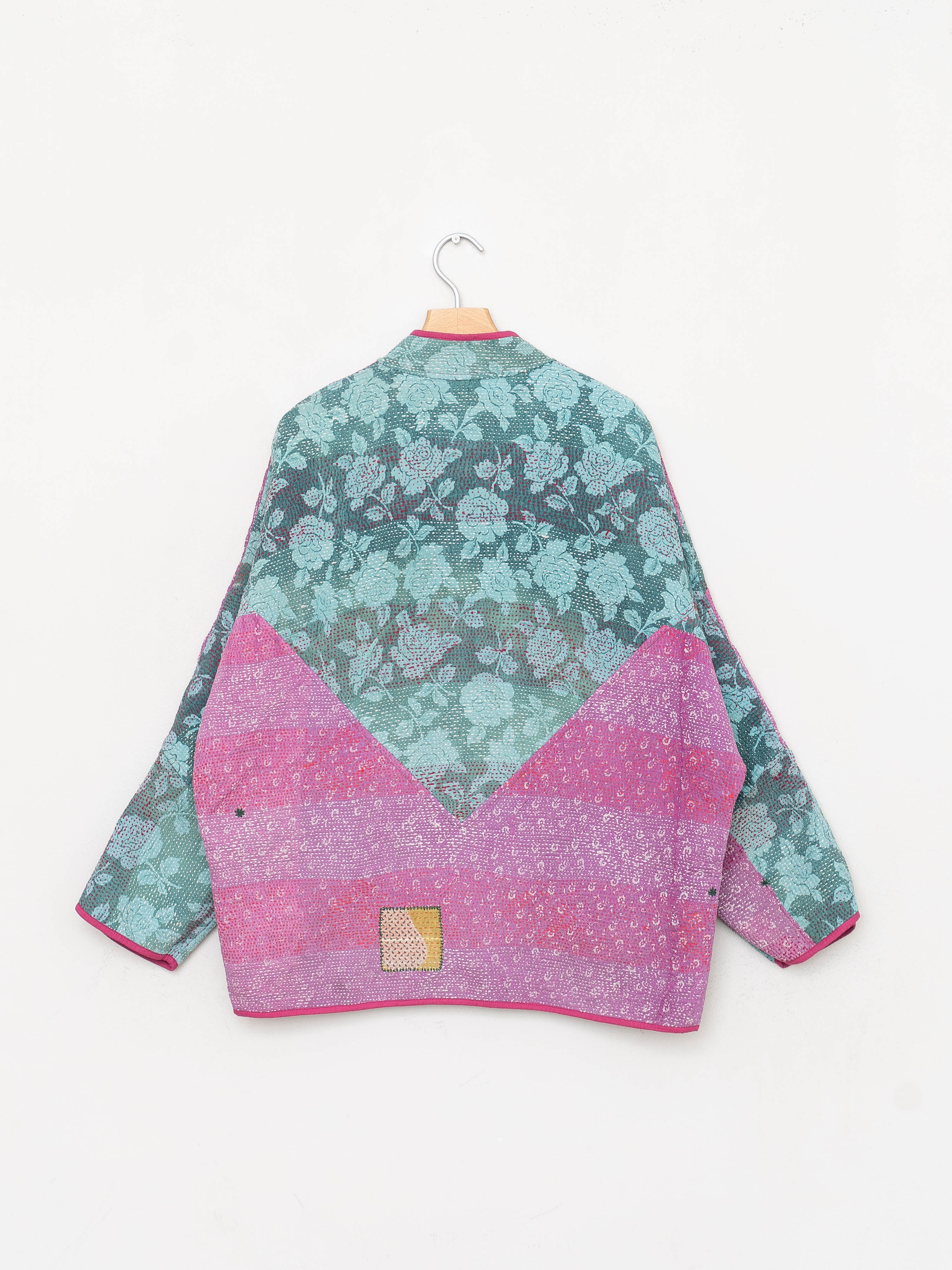 The Ladhiya Quilted Patchwork Kantha Jacket