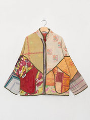 The Ladhiya Quilted Patchwork Kantha Jacket