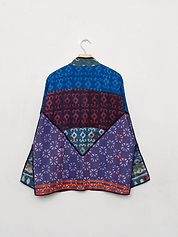The Ladhiya Quilted Indigo Kantha Jacket