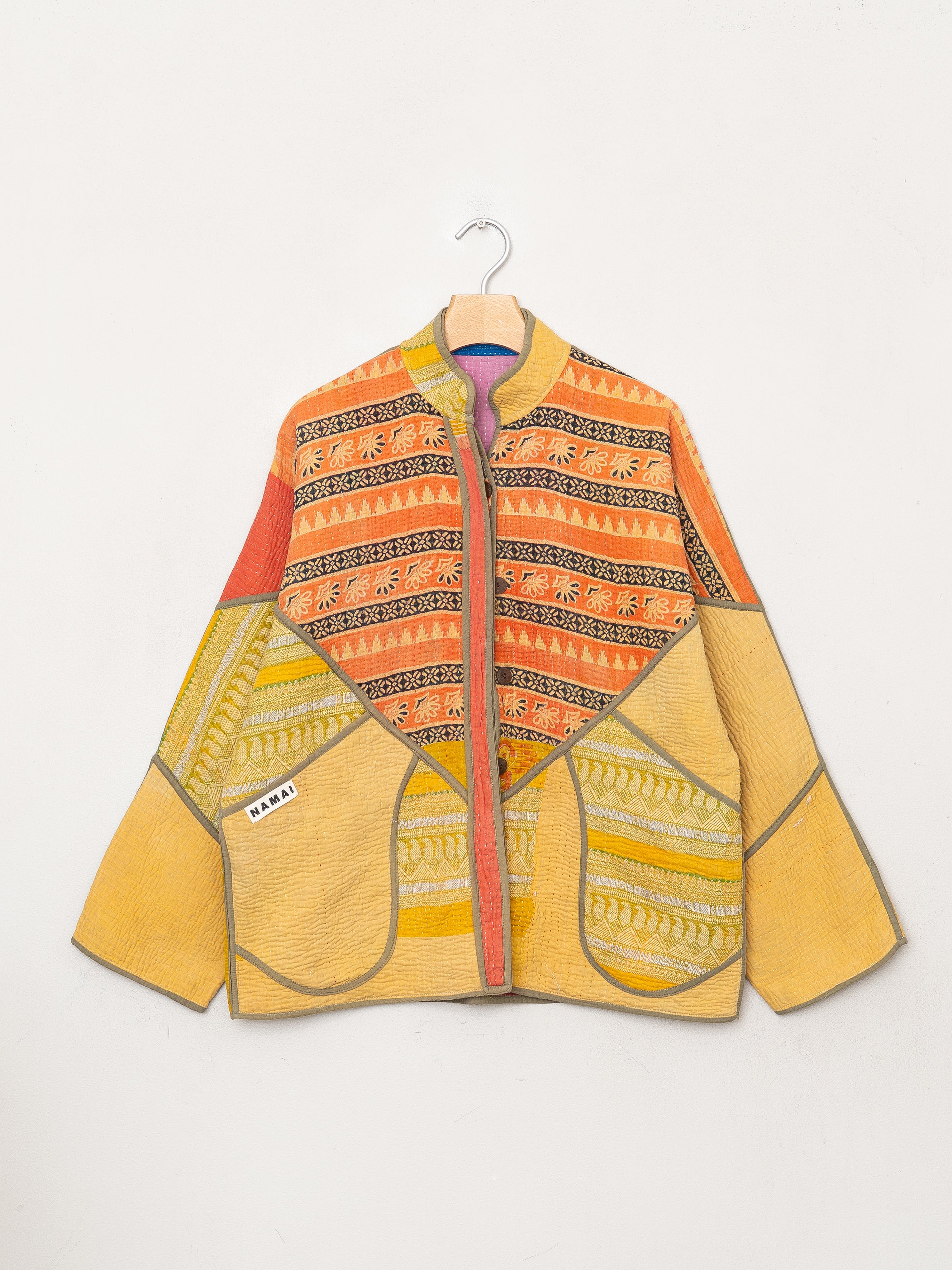 The Ladhiya Quilted Patchwork Kantha Jacket