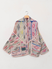 The Ladhiya Quilted Patchwork Kantha Jacket