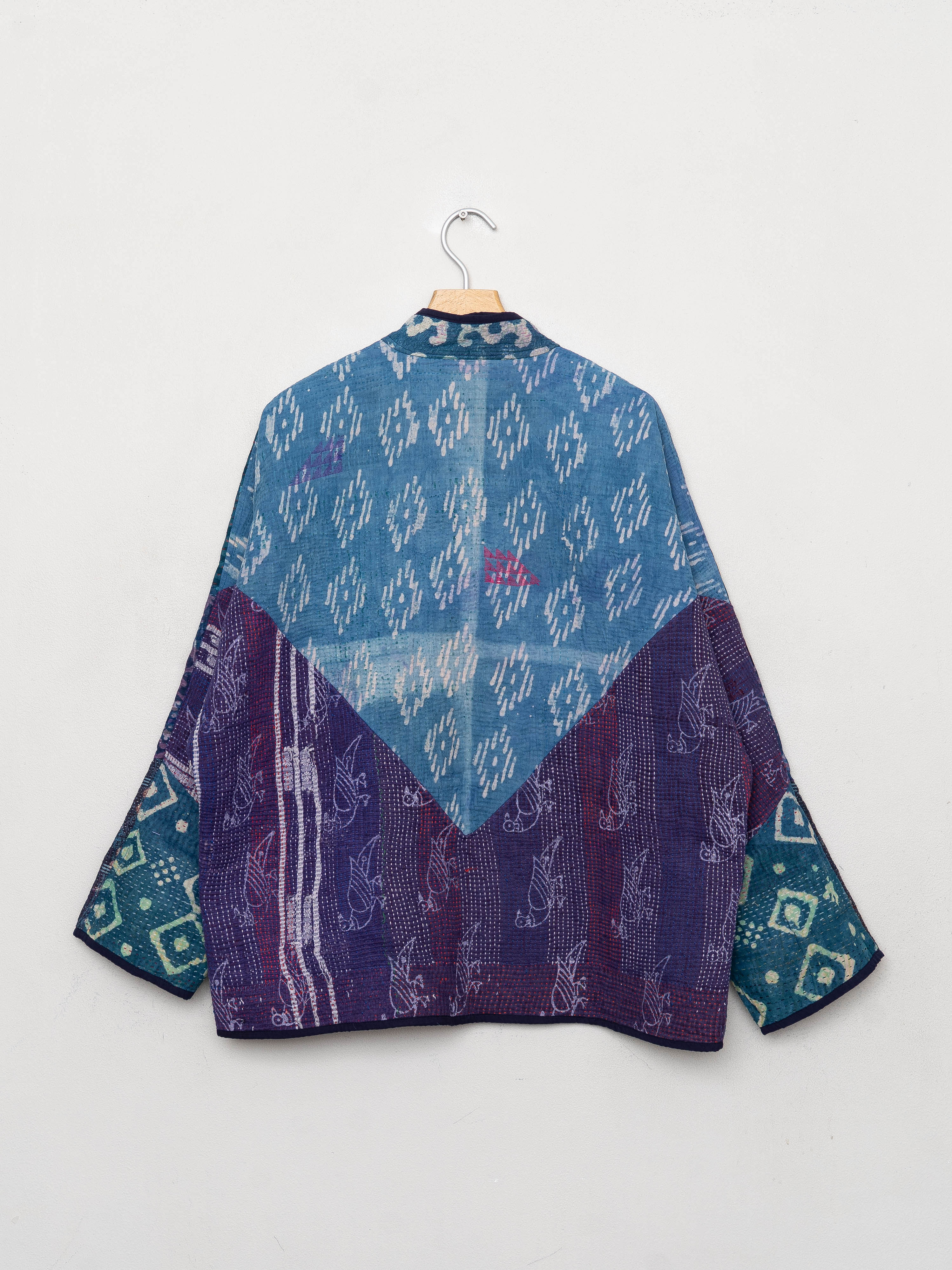 The Ladhiya Quilted Indigo Kantha Jacket