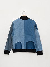 The Veda Denim Bomber Jacket - Medium