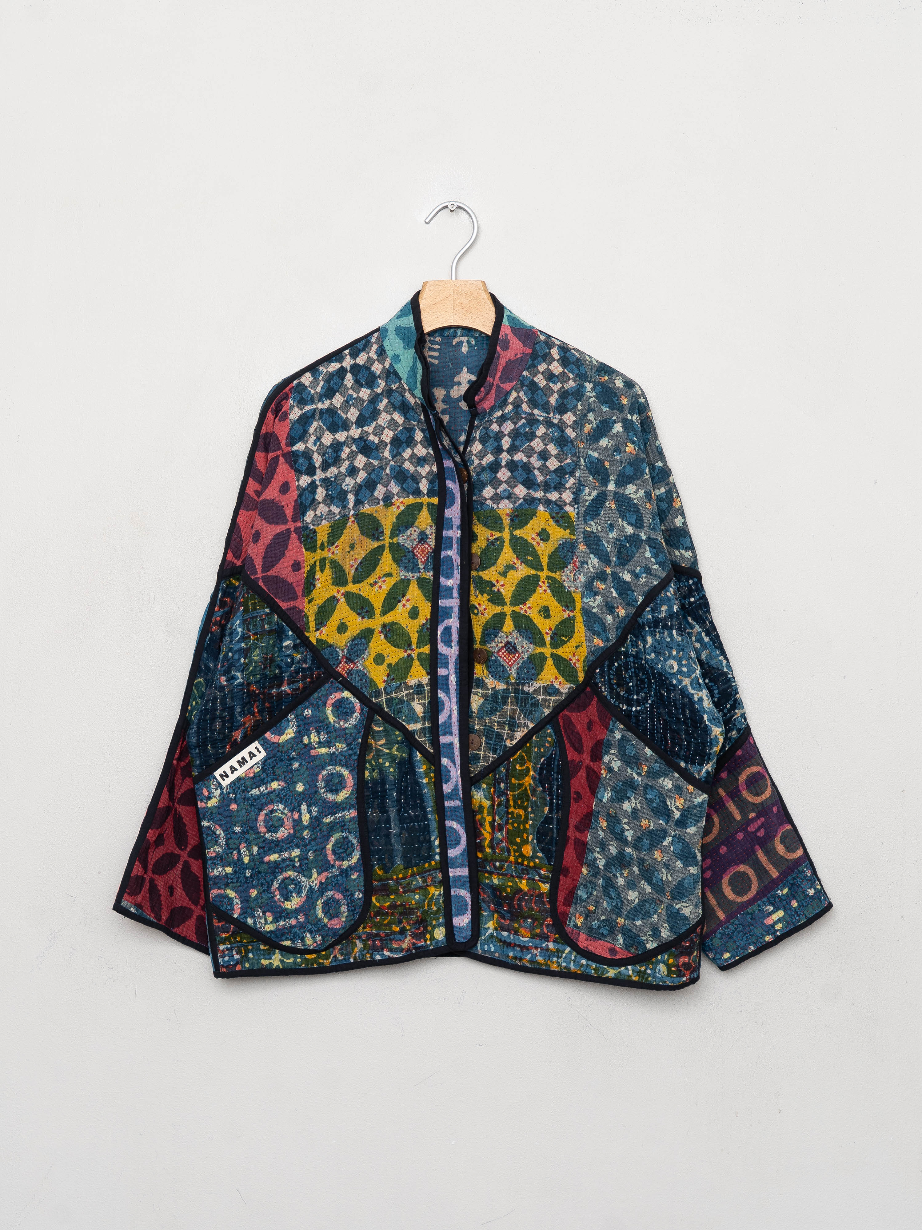 The Ladhiya Quilted Indigo Kantha Jacket