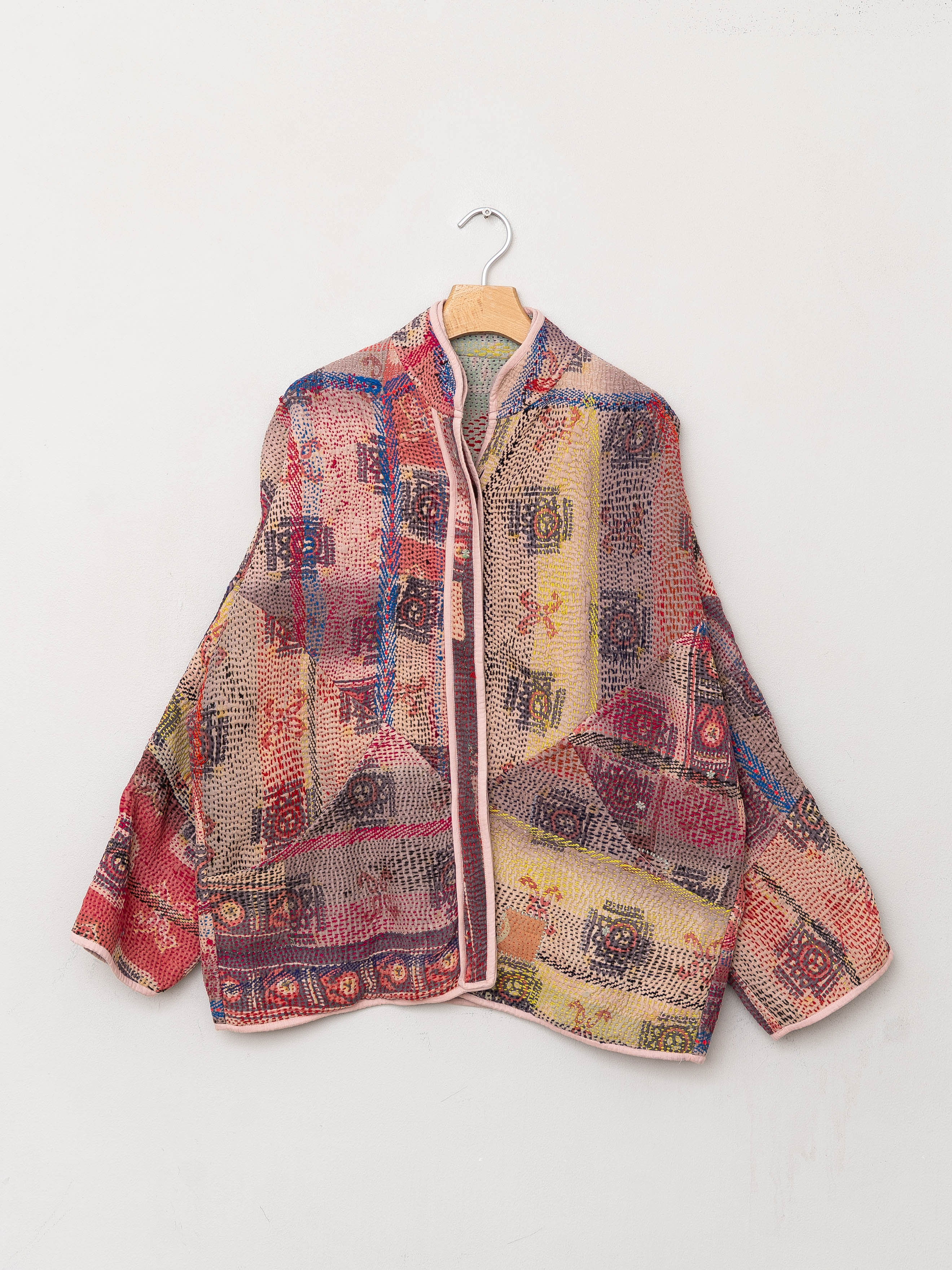 The Ladhiya Quilted Patchwork Kantha Jacket