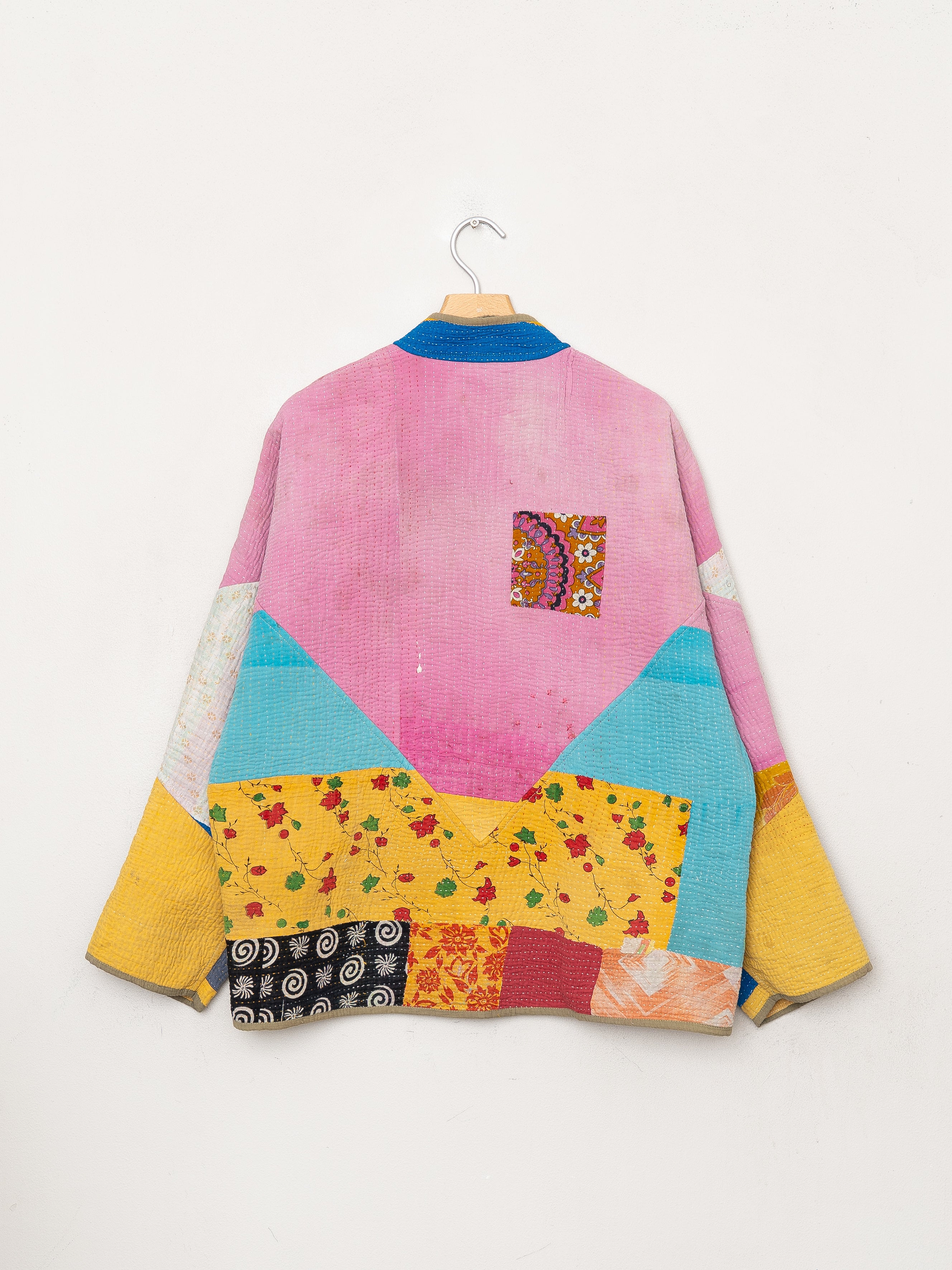 The Ladhiya Quilted Patchwork Kantha Jacket