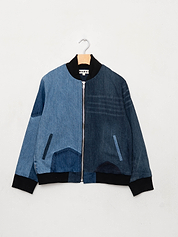 The Veda Denim Bomber Jacket - Medium